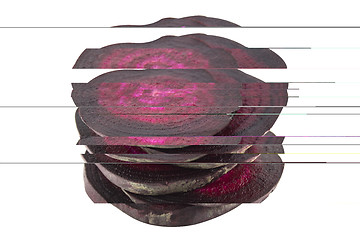 Image showing Beetroot sliced background