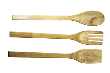 Image showing Wooden Cooking utensils