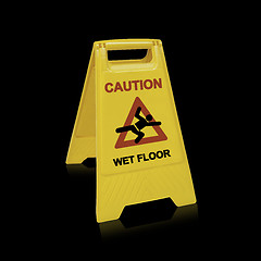 Image showing wet floor sign 