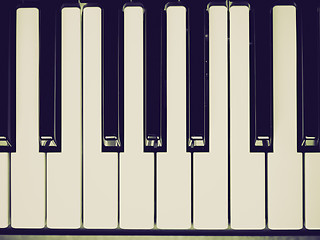 Image showing Retro look Music keyboard