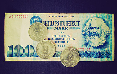 Image showing Retro look DDR banknote