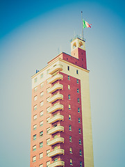 Image showing Retro look Piazza Castello Turin