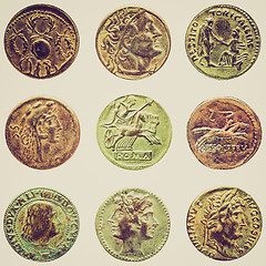 Image showing Retro look Roman coin