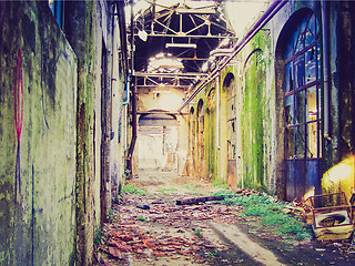 Image showing Retro look Abandoned factory