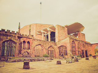 Image showing Retro look Coventry Cathedral