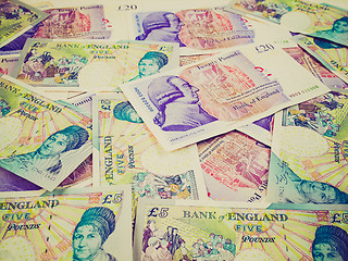 Image showing Retro look Pound note