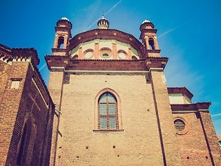 Image showing Retro look Sant Eustorgio church, Milan