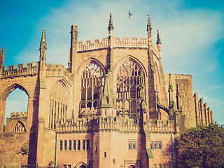 Image showing Retro look Coventry Cathedral