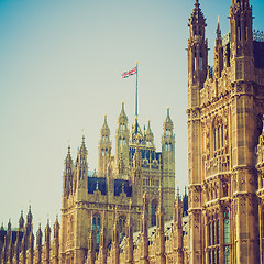 Image showing Vintage look Houses of Parliament London