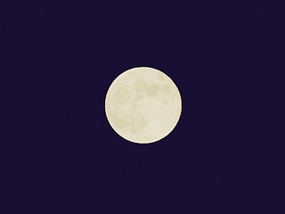 Image showing Retro look Full moon