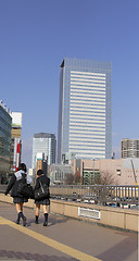 Image showing Japanese schoolgirls