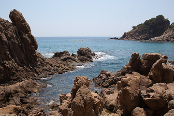 Image showing Rocky shores, Lloret de Mar, Spain