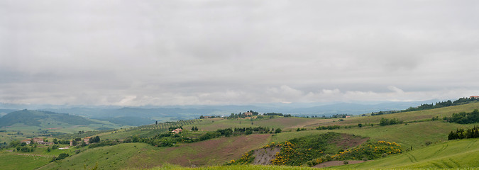 Image showing Tuscany countryside panoramic photo