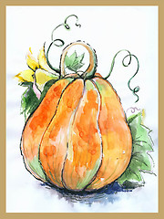 Image showing Illustration pumpkin.  