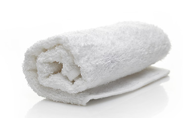 Image showing white spa towels