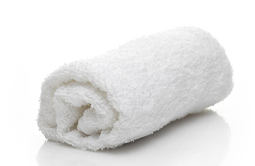 Image showing white spa towels