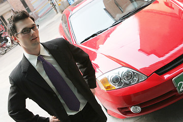 Image showing The car sales man