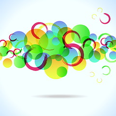 Image showing abstract colorful background with circles for your design, eps10 