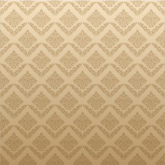 Image showing gold seamless floral elegant wallpaper, vintage pattern background for your design        