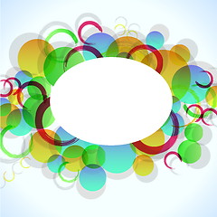 Image showing abstract colorful background with circles for your design, eps10 