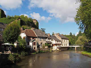 Image showing Segur le Chateau village and Auvezere river, France