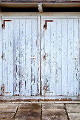 Image showing old doors with cracked paint