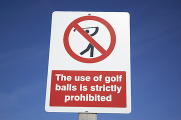 Image showing No golf
