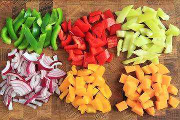 Image showing Diced vegetables