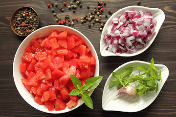 Image showing Chopped  tomatoes.