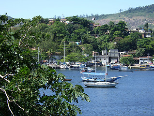 Image showing Fisherman colony in Jurujuba Beach