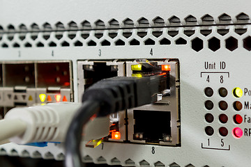 Image showing Technology center with fiber optic PON equipment