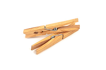 Image showing two wooden clamps