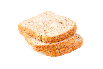 Image showing three slices of fresh bread