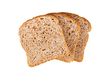 Image showing three fresh bread slices 