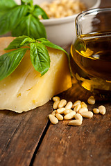 Image showing Italian basil pesto ingredients