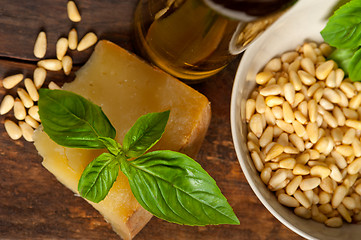 Image showing Italian basil pesto ingredients