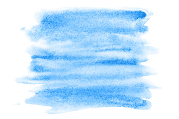 Image showing Abstract blue watercolor background.