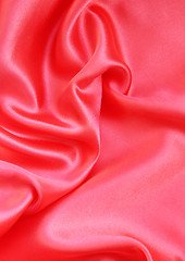 Image showing Smooth Red Silk as background 