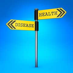 Image showing Health or Disease. Concept of Choice.
