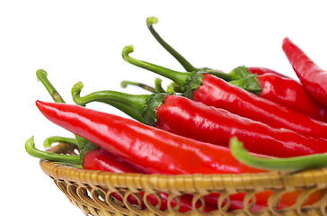 Image showing Pepper in a straw dish