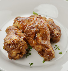 Image showing Chicken Wings With Barbecue Sauce