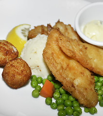 Image showing Fried Fish Ahd Scallops