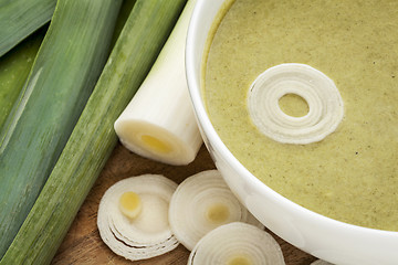 Image showing cream of leek soup