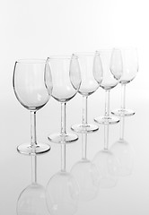 Image showing Empty wineglasses