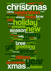 Image showing Christmas text cloud