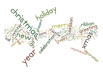 Image showing Christmas text cloud