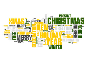 Image showing Christmas text cloud