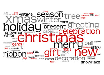 Image showing Christmas text cloud