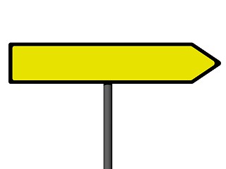 Image showing Blank direction signs 