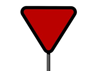 Image showing Triangular danger sign